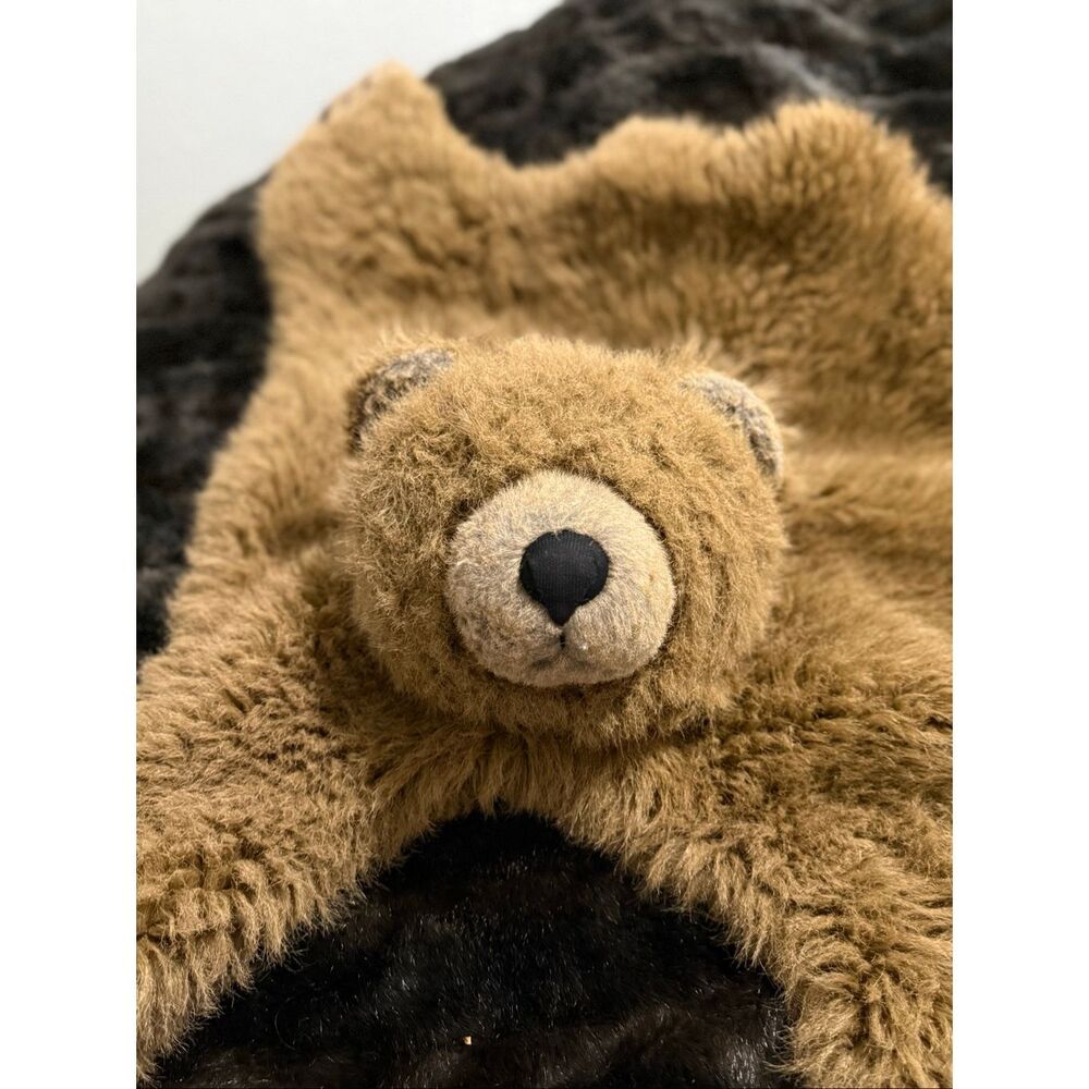 Vintage Fancy Zoo Large Brown Bear Rug plush stuffed animal